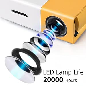 Portable Mini Home Theater LED Projector LOTZON