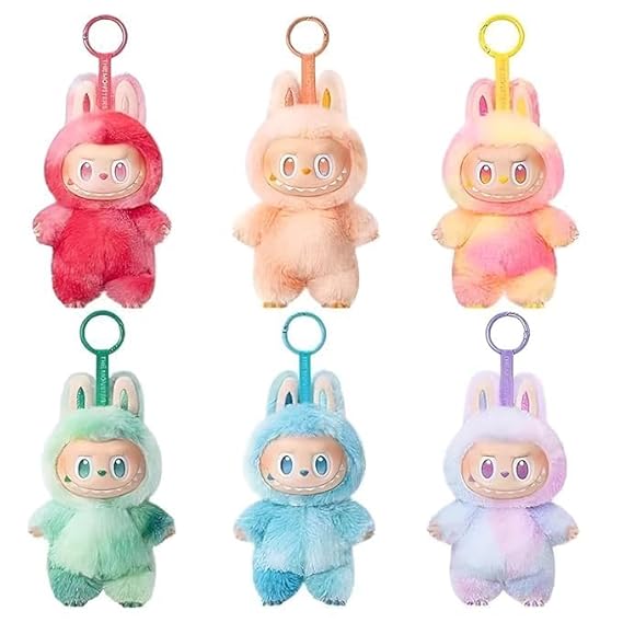 POP MART The Monsters Exciting Macaron Series Plush Pendant Keychain LIVINGO