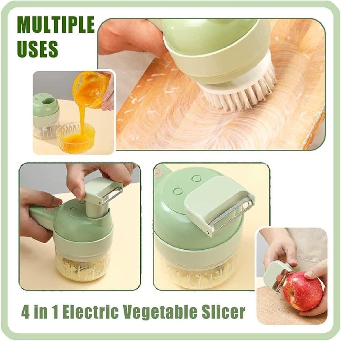 4 in 1 Portable Electric Vegetable Cutter Set 2aua6y-9x