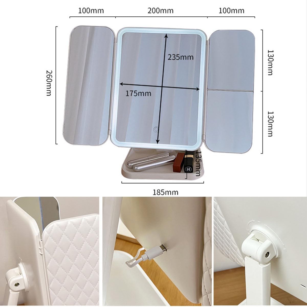 Lighted Makeup Mirror (𝗦𝗽𝗲𝗰𝗶𝗮𝗹 𝟭 𝗬𝗲𝗮𝗿 𝗪𝗮𝗿𝗿𝗮𝗻𝘁𝘆) My Store