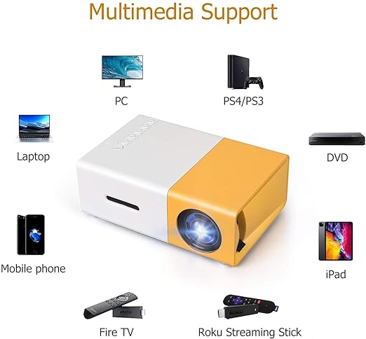 Portable Mini Home Theater LED Projector LOTZON