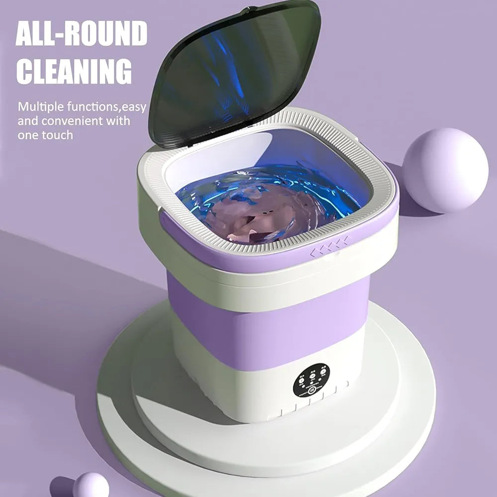 Portable Mini Foldable Washer and Spin Dryer (๐ฆ๐ฝ๐ฒ๐ฐ๐ถ๐ฎ๐น ๐ญ ๐ฌ๐ฒ๐ฎ๐ฟ ๐ช๐ฎ๐ฟ๐ฟ๐ฎ๐ป๐๐) LOTZON