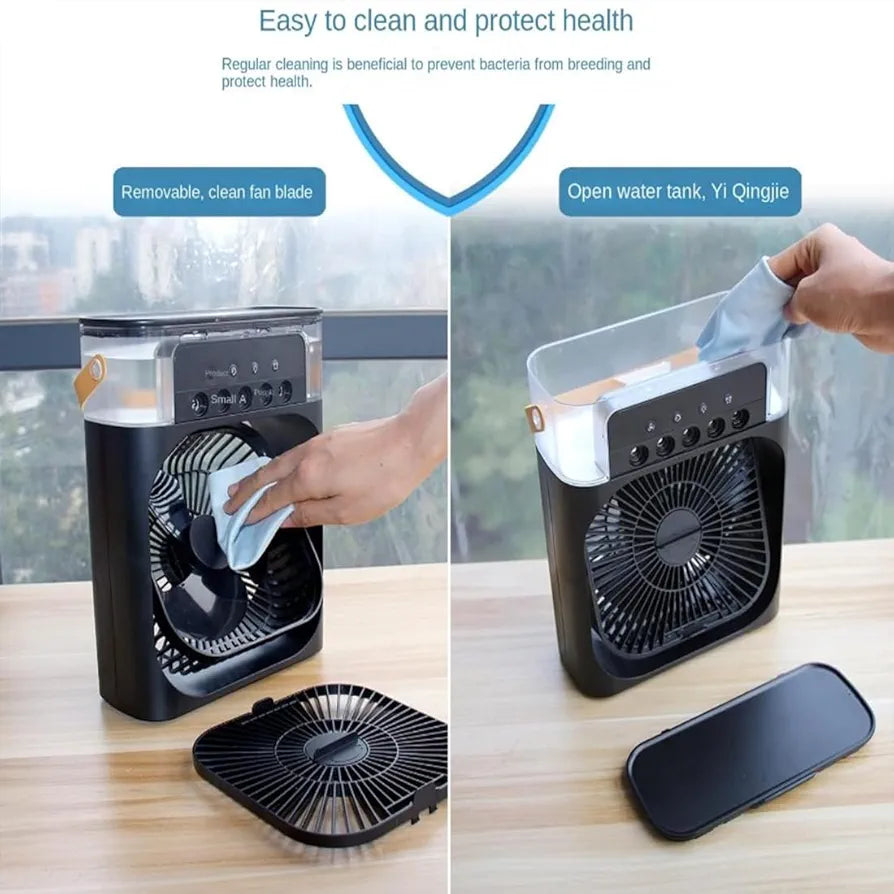Portable Air cooler Table fan with humidifier LOTZON