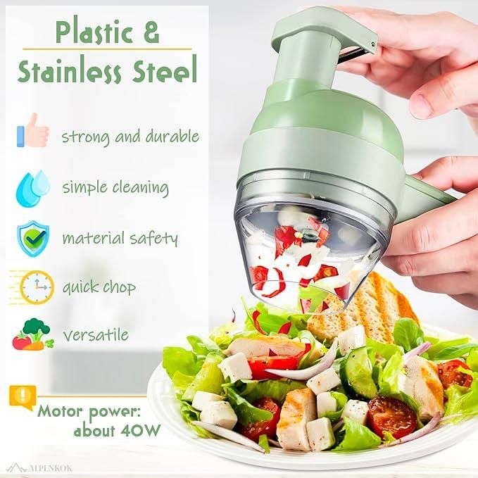 4 in 1 Portable Electric Vegetable Cutter Set 2aua6y-9x