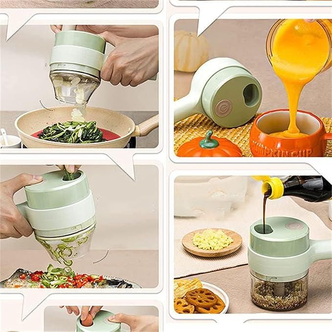 4 in 1 Portable Electric Vegetable Cutter Set 2aua6y-9x