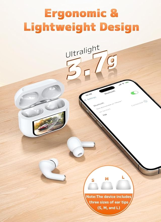 Bluetooth wireless earpod with display LOTZON