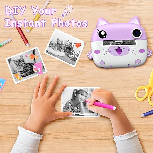 Kids Camera Instant Print & 2.5K Digital Video Instant Print Camera for Kids LOTZON
