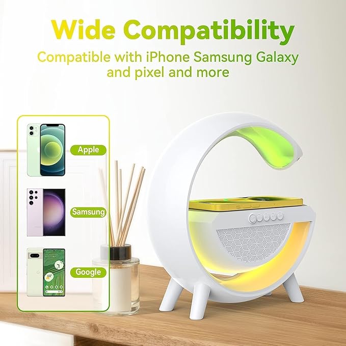 G-Lamp with Multifunctional Wireless Charger and Bluethooth lamp with warranty My Store