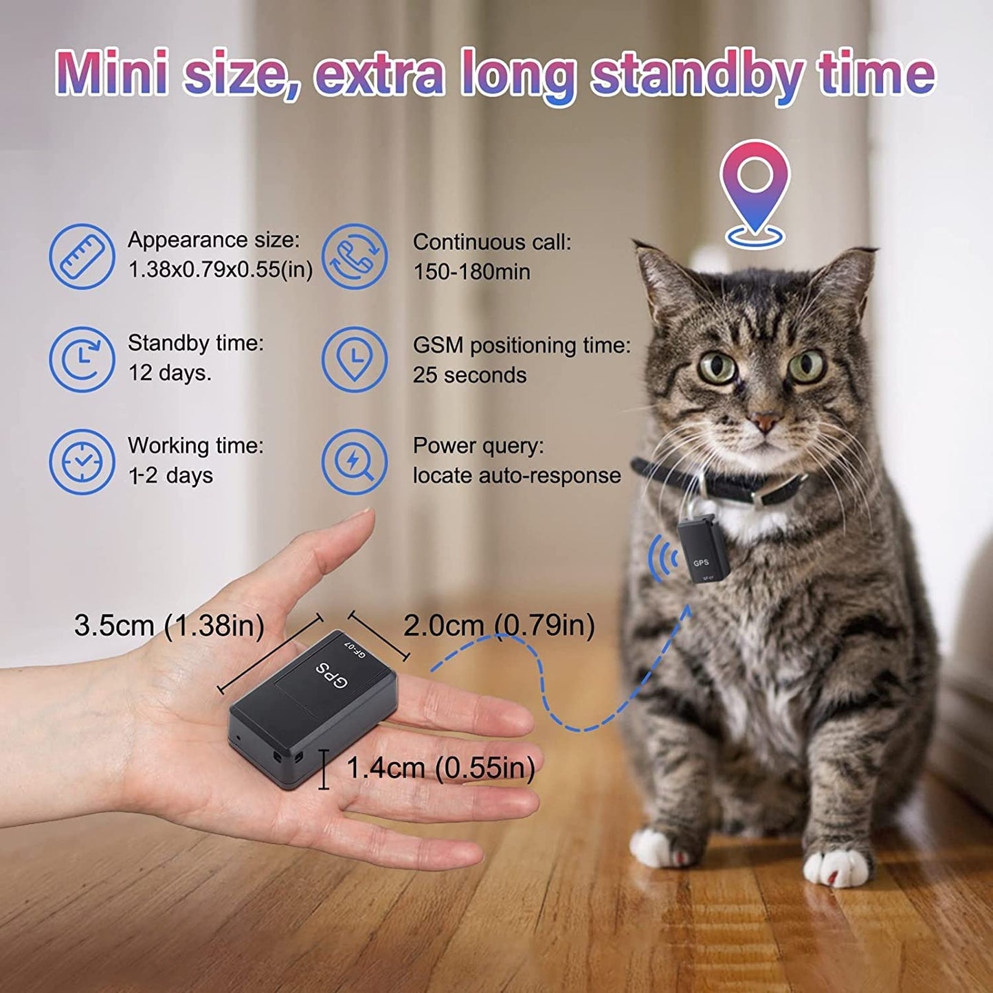 Mini Magnetic GPS Tracker | Voice Recorder | Real Time Location | Portable Safety Solution | Magnetic Wireless Hidden Tracking Device for Cars, Bikes, My Store