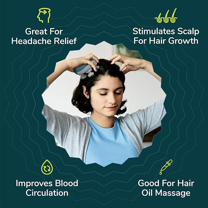 Scalp Massager For hair growth and Stress Relax (𝗦𝗽𝗲𝗰𝗶𝗮𝗹 𝟭 𝗬𝗲𝗮𝗿 𝗪𝗮𝗿𝗿𝗮𝗻𝘁𝘆) My Store