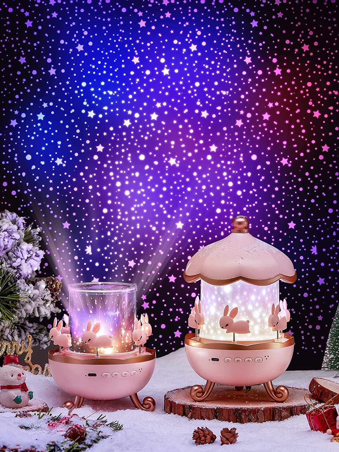 Rabit Night Rotating 360 Lamp Projector LIVINGO