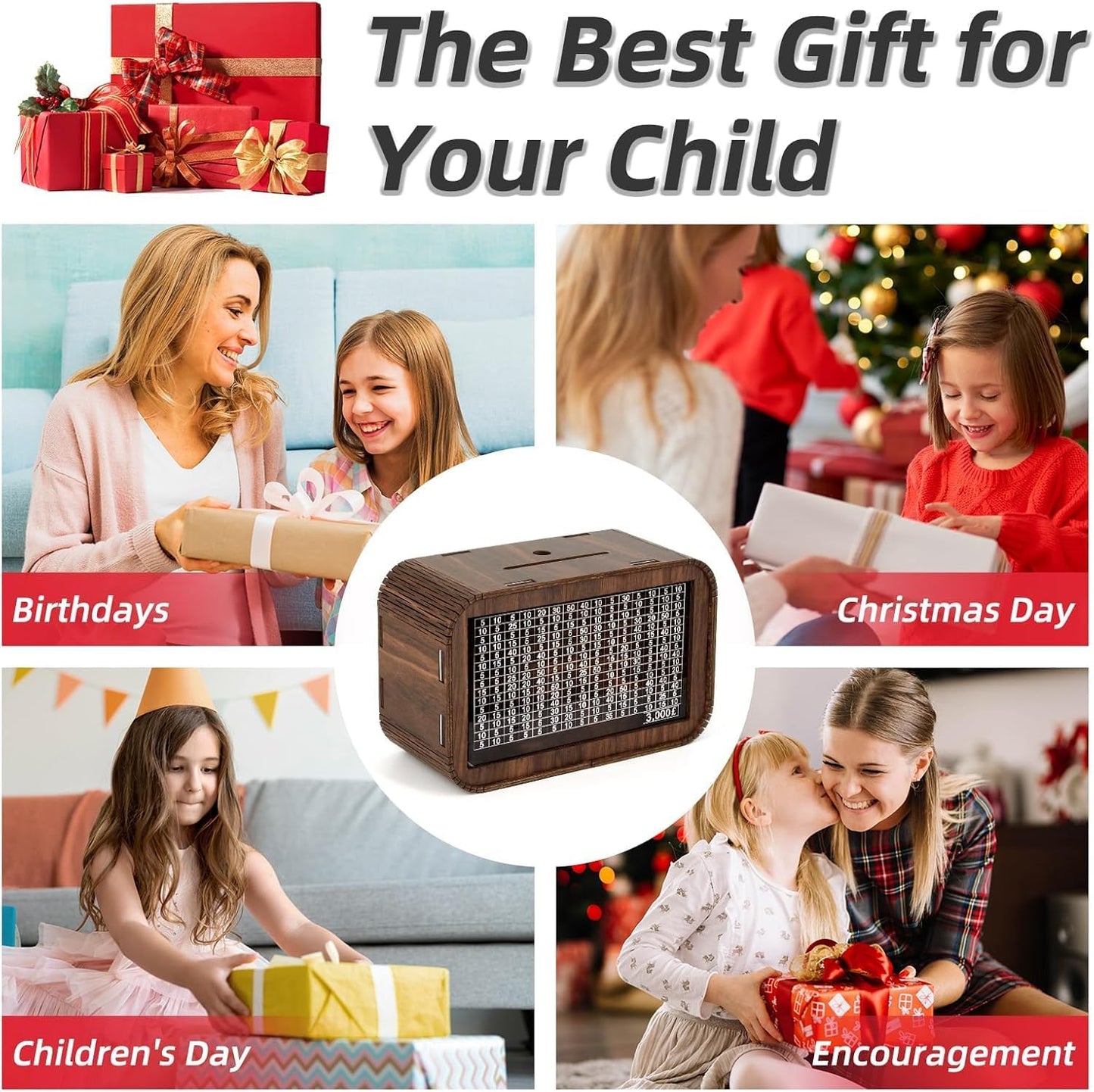 Wooden Money saving Box LIVINGO