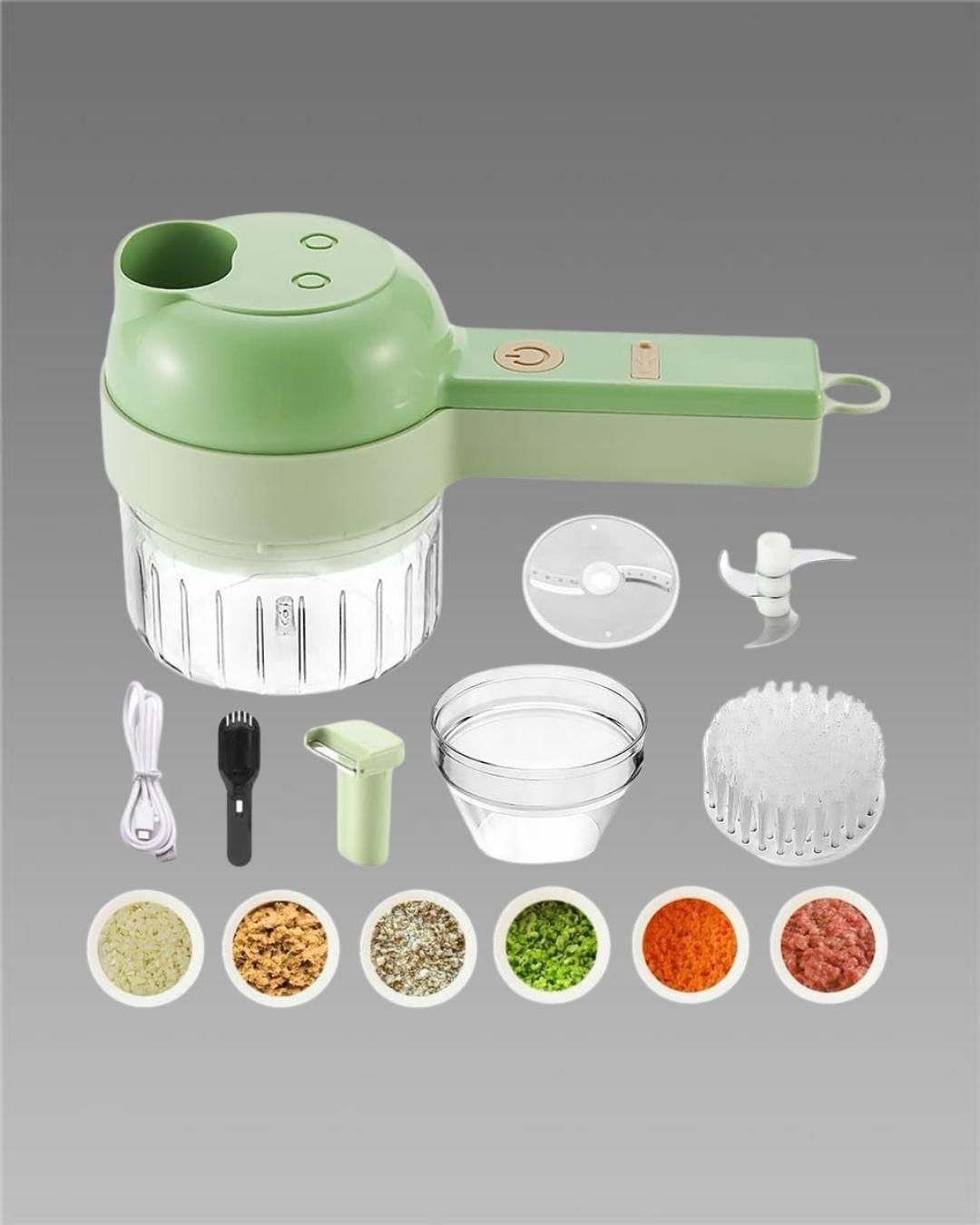 4 in 1 Portable Electric Vegetable Cutter Set 2aua6y-9x