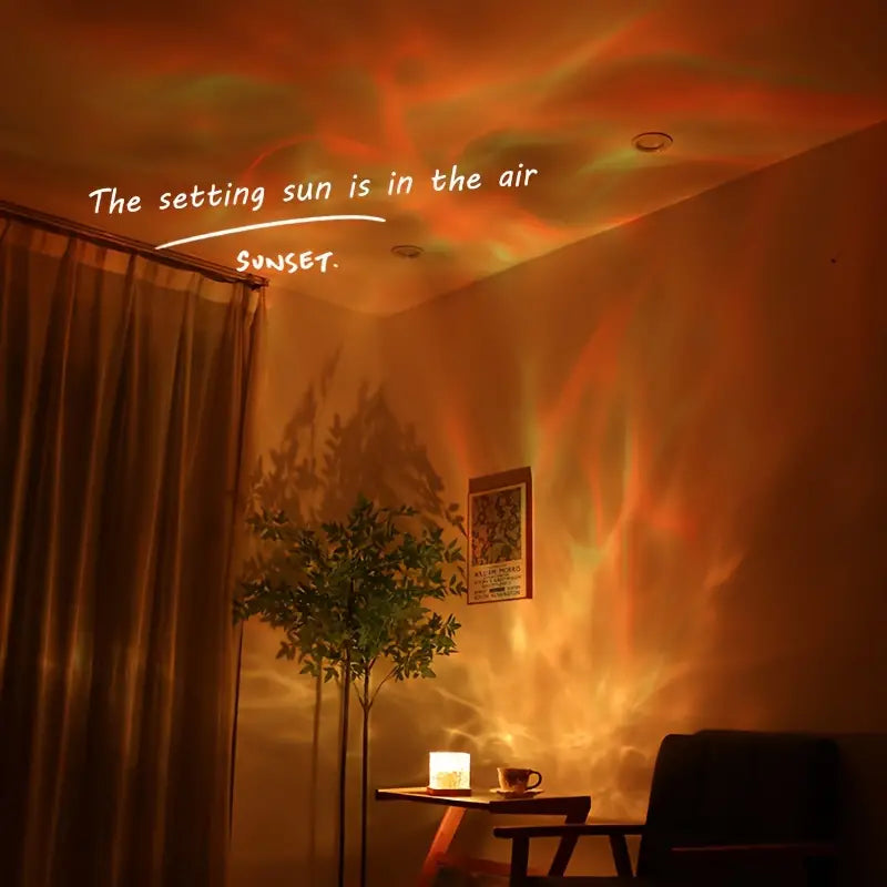 Dynamic Water Ripple Night Light - LED Projector Lamp for Bedroom and Gaming Room Decor LOTZON