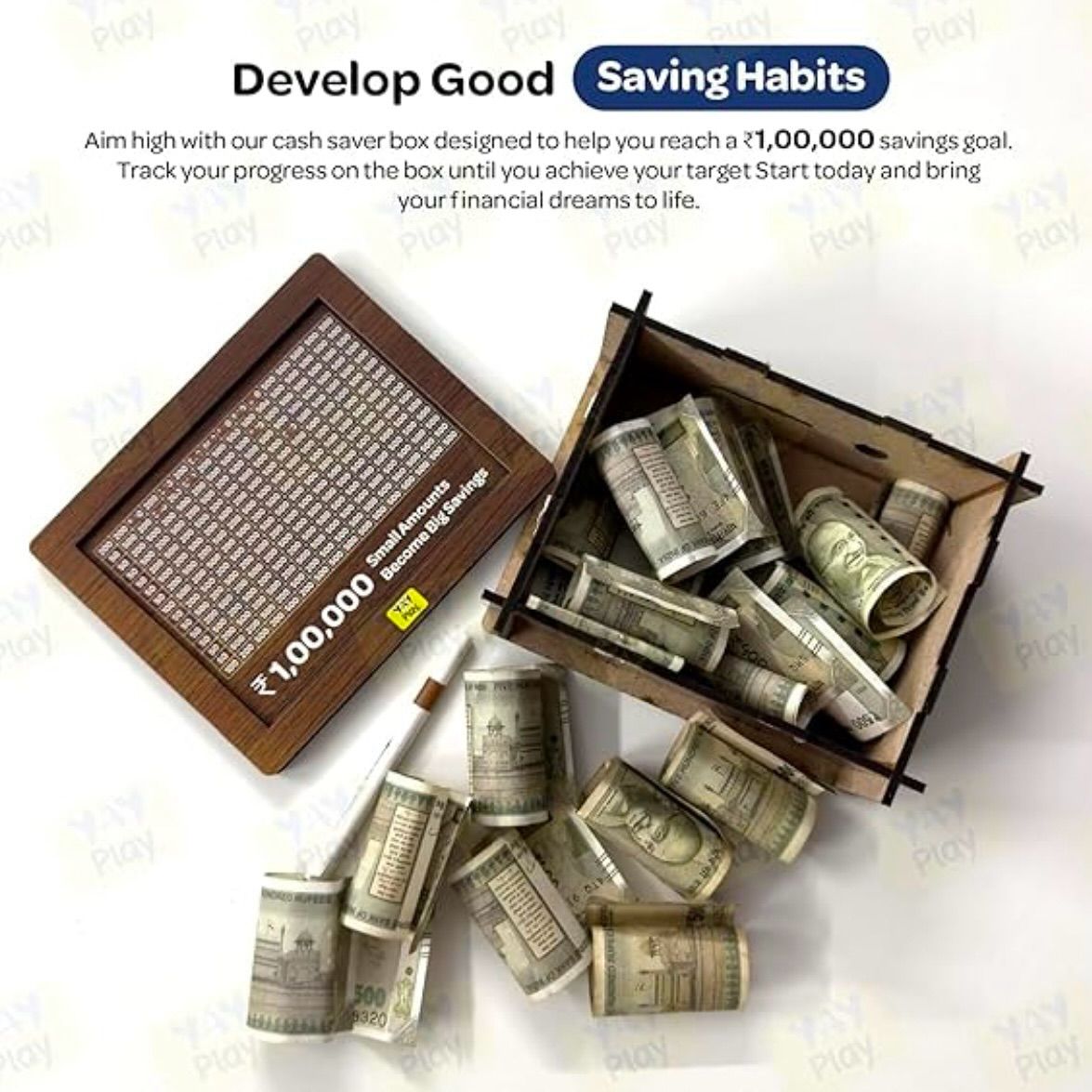 Wooden Money saving Box LIVINGO