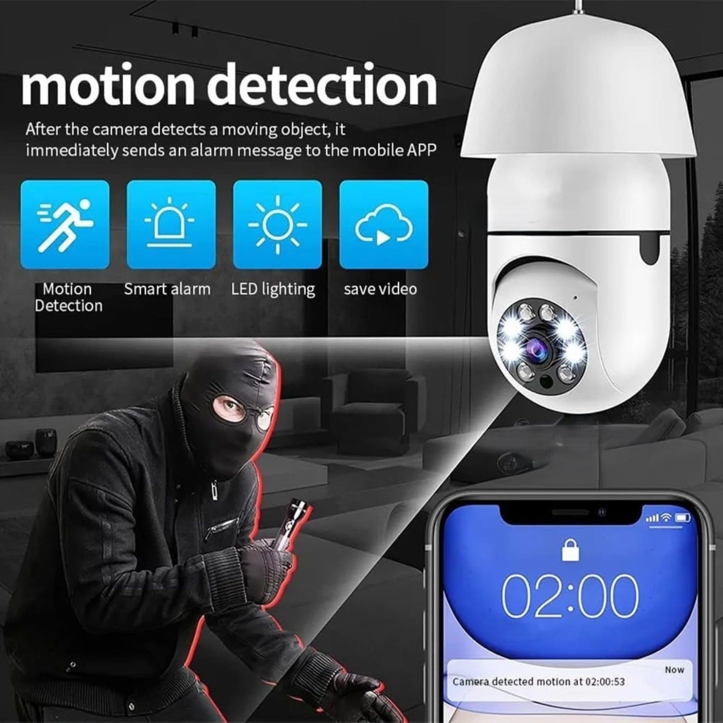 Full HD Smart Wi-Fi CCTV Home Security Camera 360° LIVINGO