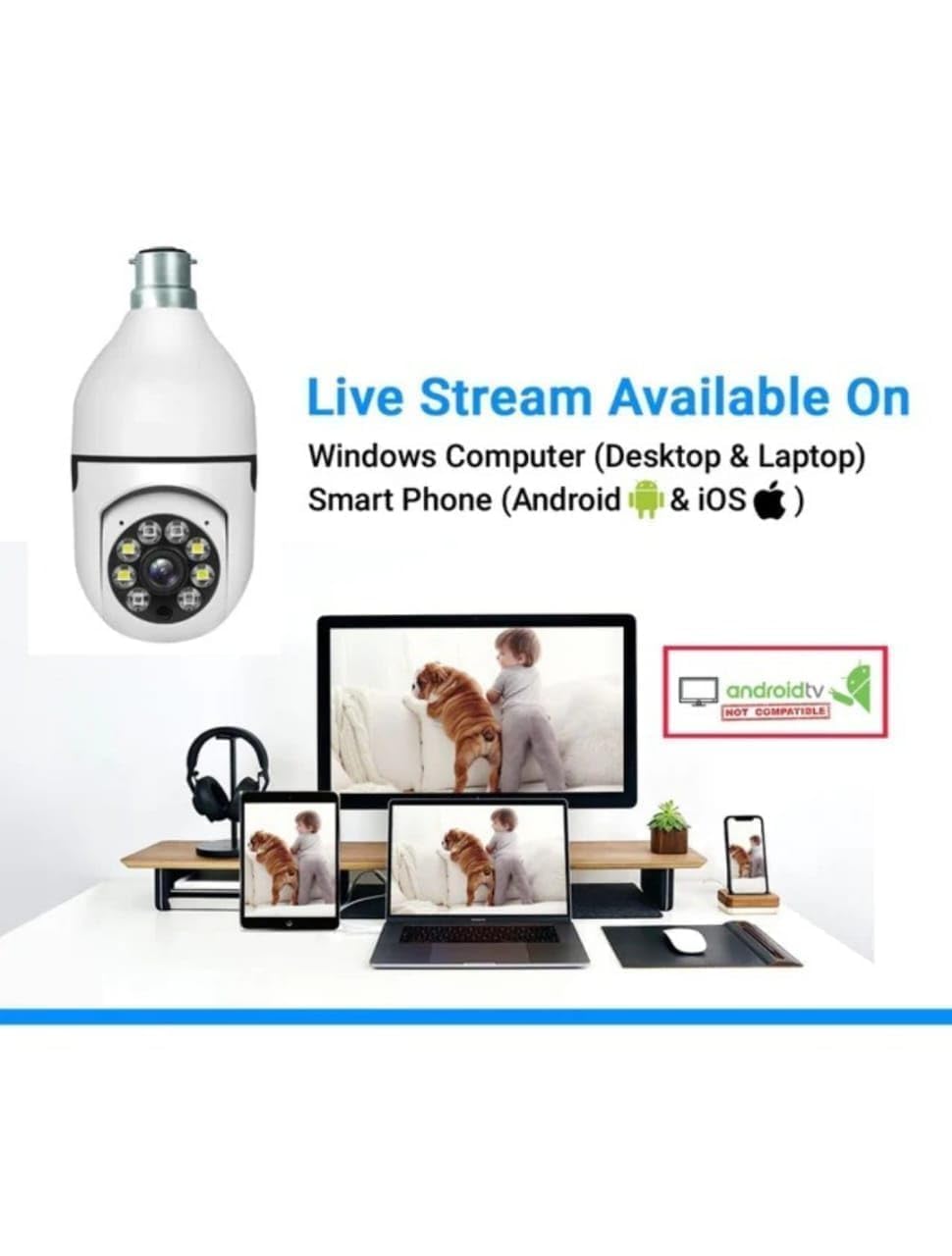 Full HD Smart Wi-Fi CCTV Home Security Camera 360° LIVINGO