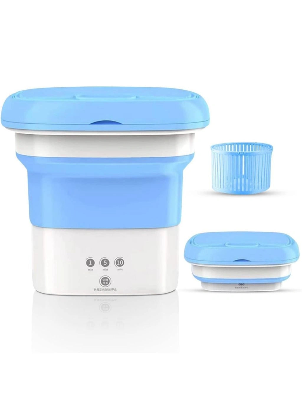 Portable Mini Foldable Washer and Spin Dryer (๐ฆ๐ฝ๐ฒ๐ฐ๐ถ๐ฎ๐น ๐ญ ๐ฌ๐ฒ๐ฎ๐ฟ ๐ช๐ฎ๐ฟ๐ฟ๐ฎ๐ป๐๐) LOTZON