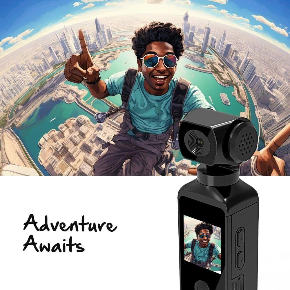4K Pocket Action Camera Ultra HD LCD Screen 270° Rotatable WiFi Mini Sports Camera LIVINGO