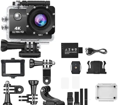 4K Sports Action Camera with Optical 16MP High Resolution with Wi-Fi | 4K Ultra HD Video Recording with 170 Degree Wide Angle Waterproof Underwater Camera LOTZON