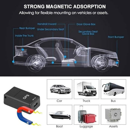 Mini Magnetic GPS Tracker | Voice Recorder | Real Time Location | Portable Safety Solution | Magnetic Wireless Hidden Tracking Device for Cars, Bikes, My Store