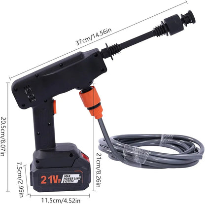 Battery Pressure Washer, Portable Cordless Battery, High Pressure Washer, Water Spray Gun, Cleaning Device, 12 V, 130 PSI, Battery Pressure Washer, Water Gun, High Pressure Gun for Irrigation LOTZON