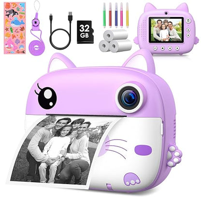 Kids Camera Instant Print & 2.5K Digital Video Instant Print Camera for Kids LOTZON