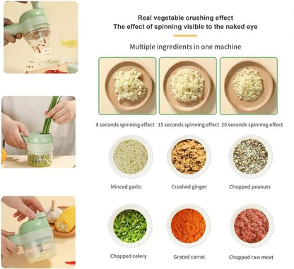 4 in 1 Portable Electric Vegetable Cutter Set 2aua6y-9x