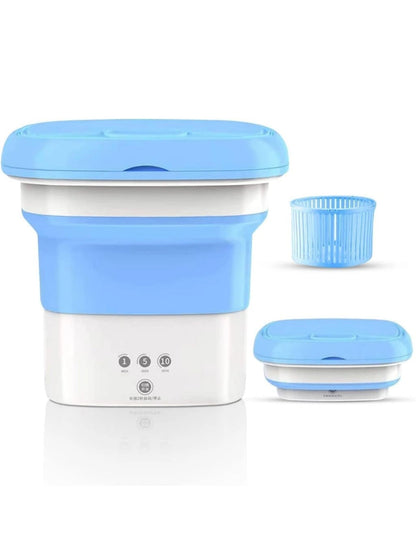 Portable Mini Foldable Washer and Spin Dryer (𝗦𝗽𝗲𝗰𝗶𝗮𝗹 𝟭 𝗬𝗲𝗮𝗿 𝗪𝗮𝗿𝗿𝗮𝗻𝘁𝘆) LOTZON