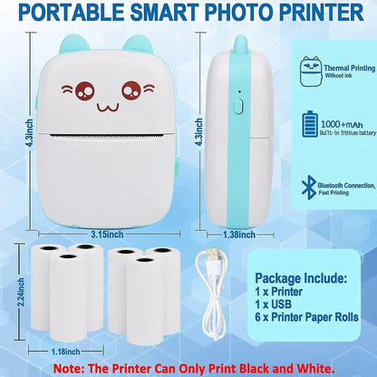 Mini Portable Thermal Printer Wireless Bluetooth Printer LOTZON